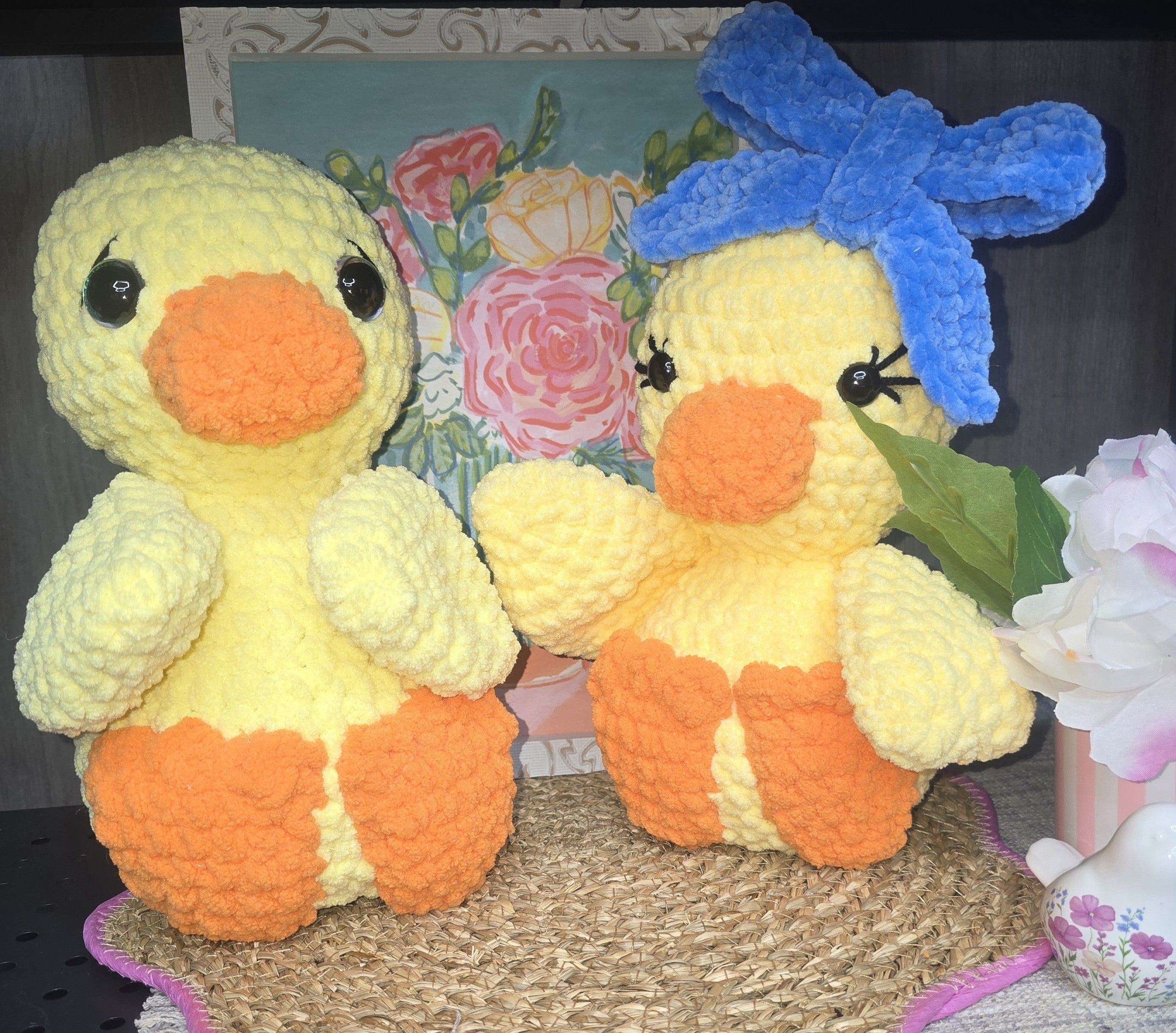 Large Handmade Crochet Duck - 12 Inch