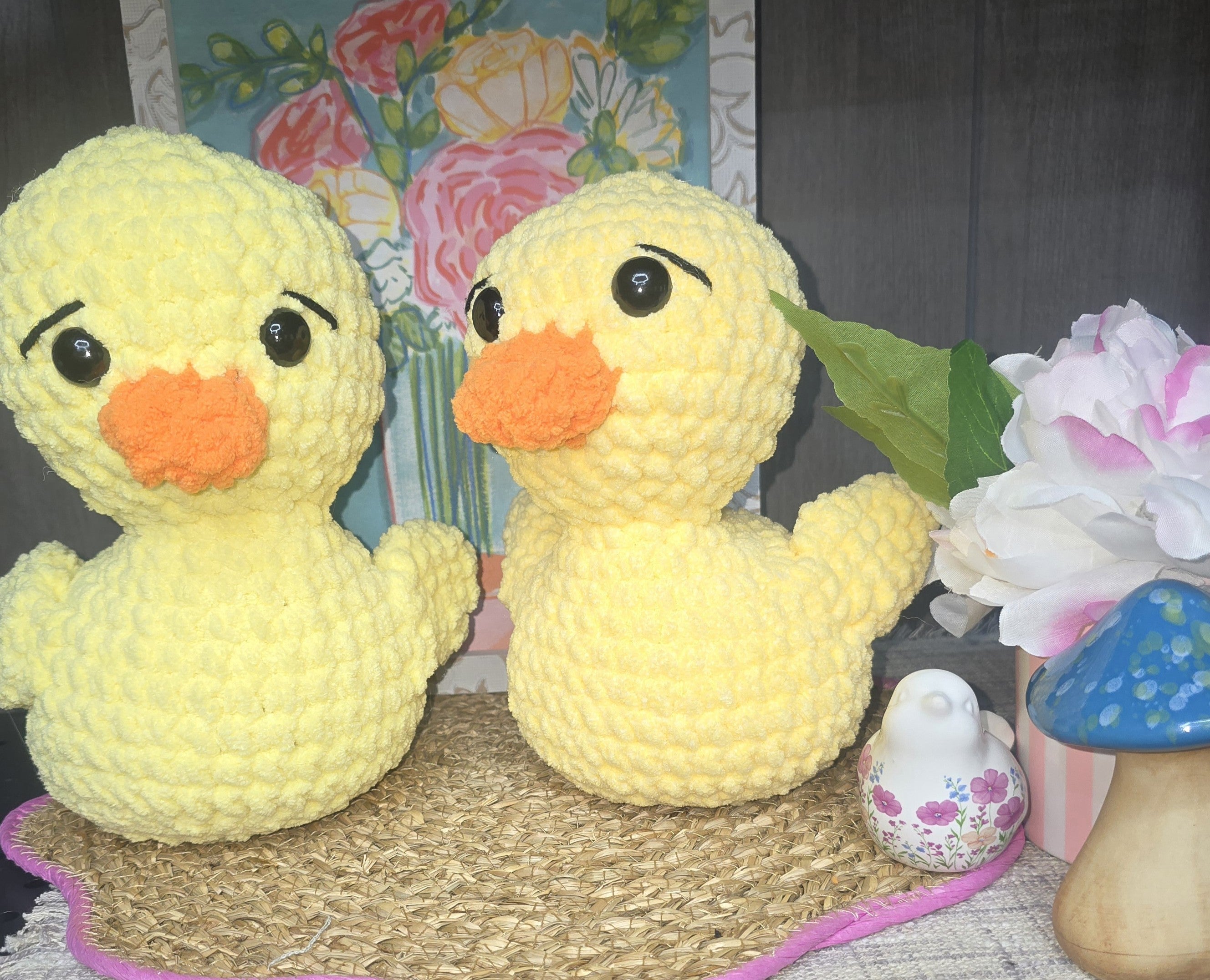 Handmade Crochet Duck - 10 Inch